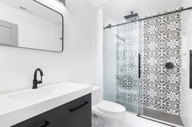 Textured Tile Patterns in Shower Area